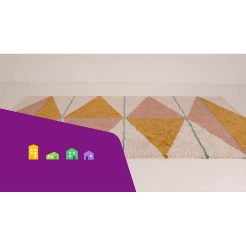 Mercury Row® Bonifay Geometric Machine Woven Area Rug in Navy/Gray